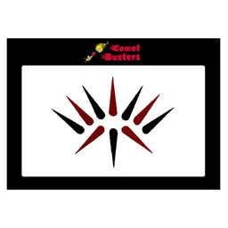 Comet Busters 10 Pcs Reusable Designer Bindis - Maroon & Black image 3