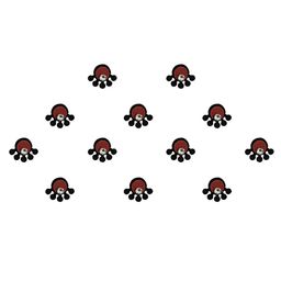 Comet Busters 12 Pcs Embellished Reusable Designer Bindis - Maroon & Black image 3