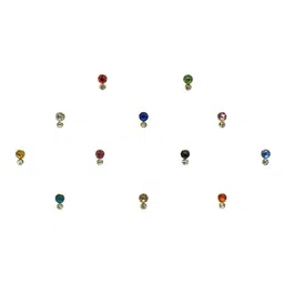 Comet Busters 12 Pcs Embellished Reusable Designer Bindis - Multicoloured image 2