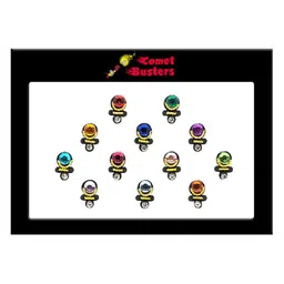 Comet Busters 12 Pcs Embellished Reusable Designer Bindis - Multicoloured image 2