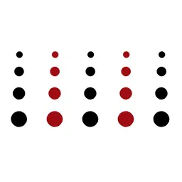 Comet Busters 20 Pcs Reusable Designer Round Bindis - Red & Black image 2