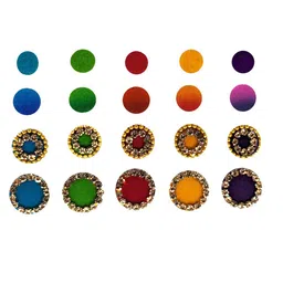 Comet Busters 20 Pcs Embellished Reusable Designer Bindis - Multicoloured image 2