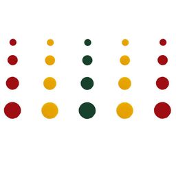 Comet Busters 20 Pcs Reusable Designer Round Bindis - Red & Yellow image 2
