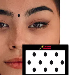 Comet Busters Set of 10 Oval Bindis - Black image 3