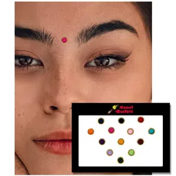 Comet Busters Multicoloured Round Shaped Bindis - 13 Pcs image 3