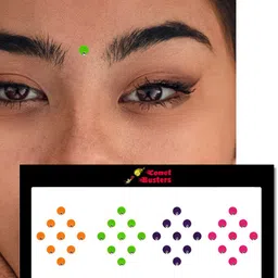 Comet Busters 32 Pcs Embellished Reusable Bindis - Multicoloured image 2