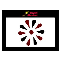 Comet Busters 11 Pcs Reusable Designer Bindis - Black & Maroon-48