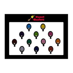 Comet Busters Multicolored Set Of 12 Bindis-14