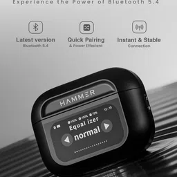 HAMMER Screen TWS with 32db ANC + ENC with Clear Calling Black image 4