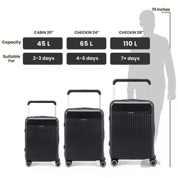 Assembly Rover Set Of 2 Textured Hard-Sided Trolley Suitcases image 3