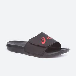 ASICS Unisex Black & Red Printed Sliders AS002-2
