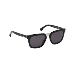 DIESEL Unisex Grey Lens & Black Rectangle Sunglasses - DL0212 54 01A-11