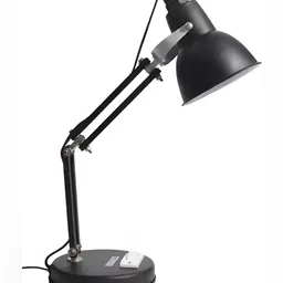 SPARK WORLD Black Metal Contemporary Abstract Shaped Table Lamp-36
