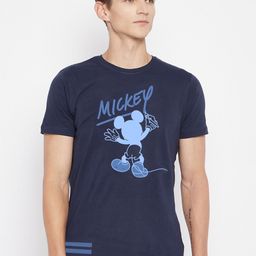 Kook N Keech Disney Men Navy Blue Graphic Printed T-shirt-image-57