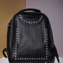 HAUTE SAUCE by  Campus Sutra Textured Fringed Small Backpack-49