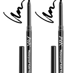 AYA Set of 2 Black Waterproof Kohl Kajal - Jet Black-18