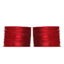 Arendelle Set Of 36 Red Metal Bangles-13