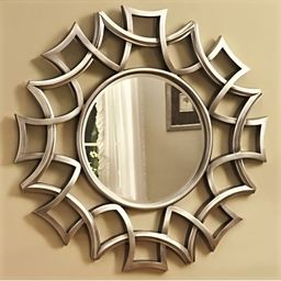 VAS collection home Grey & Black Wooden Wall Mirror-8
