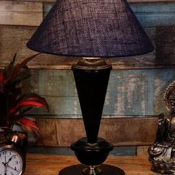 foziq Blue & Black Printed Table Lamp-image-40