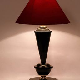 foziq Black & Red Solid Table Lamps With Shade-18