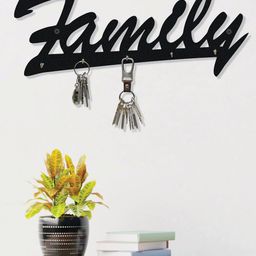 RANDOM Set of 2 Black Family 5 Hooks Key Holders image 1