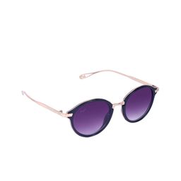 Floyd Unisex Purple Lens & Black Oval Sunglasses with UV Protected Lens X2698_Blk-54