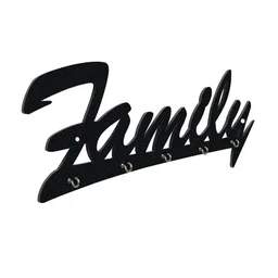RANDOM Set of 2 Black Family 5 Hooks Key Holders image 3