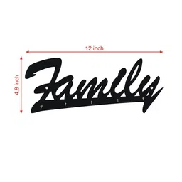 RANDOM Set of 2 Black Family 5 Hooks Key Holders image 4