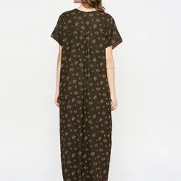 MeeMee Floral Printed Maxi Maternity Nightdress image 5