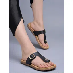 Shoetopia Stylish Solid Black Flats for Women-picture-22
