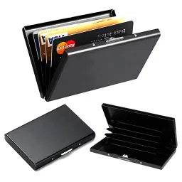 NFI Essentials Metal Wallet 6 Slots Rfid Blocking Credit Card Holder for Men Travel-picture-3