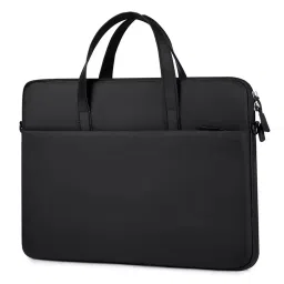 ABELARDO DE MODA Black Solid Leather 16 Inch Laptop Bag and Detachable Strap-picture-21
