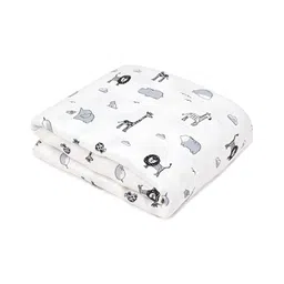 MUSH White & Grey Cartoon Characters 150 GSM Single Bed Dohar-picture-47