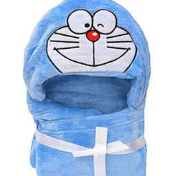 Bajo's Infants Turquoise & White Cartoon 350 GSM Single Bed Blanket or Towel or Baby Cloak-image-4