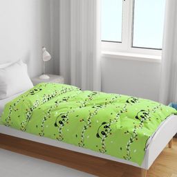 Divine Casa Green & White AC Room 120 GSM Single Bed Blanket-image-34