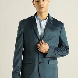 Indian Terrain Notched Lapel Single Breasted Blazer-picture-57