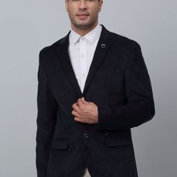 Cantabil Notched Lapel Corduroy Single-Breasted Formal Blazer-picture-27