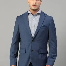 Matinique Men Blue Solid Single-Breasted Slim-Fit Blazer-image-83