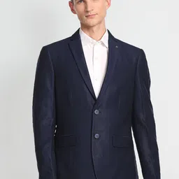 Arrow Self-Design Single Breasted Formal Blazer-picture-6