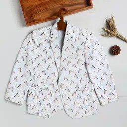 JBN Creation Boys Giraffe Printed Single-Breasted Party Blazer-16