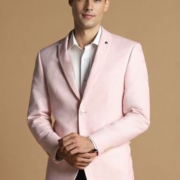 Allen Solly  Textured Slim-Fit Single Breasted Cotton Linen Formal Blazers-image-36