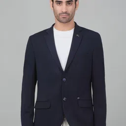 Cantabil Self Design Notched Lapel Collar Single-Breasted Slim Fit Casual Blazer-image-79