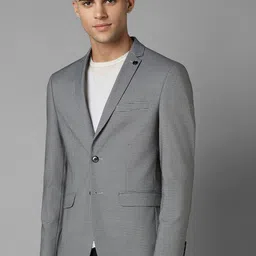 Allen Solly Checked Slim Fit Notched Lapel Single-Breasted Casual Blazer image 1