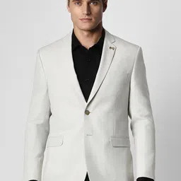 Van Heusen Textured Slim-Fit Single-Breasted Formal Blazer-picture-18
