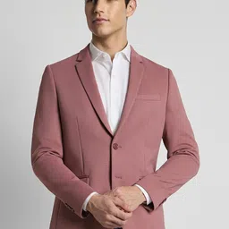 Peter England Elite Self-Design Single-Breasted Slim-Fit Formal Blazer-picture-39