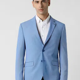 Van Heusen Self Design Slim-Fit Single-Breasted Formal Blazers-picture-44