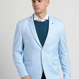 Turtle Self Design Slim-Fit Single Breasted Blazer-18