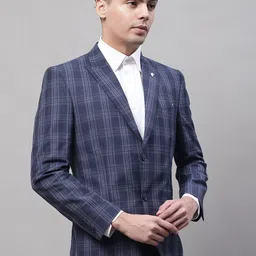 Cantabil Men Checked Single-Breasted Formal Blazer image 5