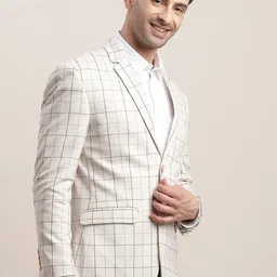 Turtle Checked Notched Lapel Single Breasted Blazer image 5