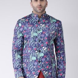 Hangup Men Purple Printed Single-Breasted Blazers-image-79